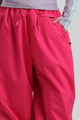 Women's Rose Baggy Drawstring Durable Snow Pants